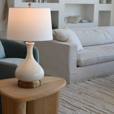 Bartlett rechargeable lamp, Ivory & Dark Brass – view 5
