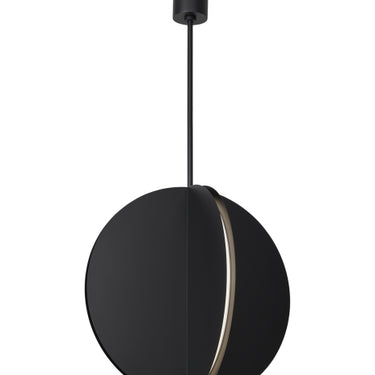 Large Modern Pendant Light | Bau 28" | 74W Integrated LED  | Nightshade Black