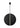 Large Black Pendant Light: Visual Comfort Modern Bau 36" in Nightshade Black Finish 