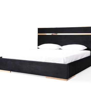 Nova Domus Cartier Black & Rosegold Bedroom Set