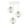 Bel Occhio 3-Globe Modern Acrylic Chandelier by Pablo Designs