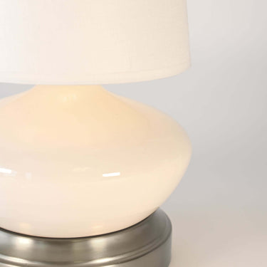 Bella rechargeable lamp, Ivory & Nickel – view 3