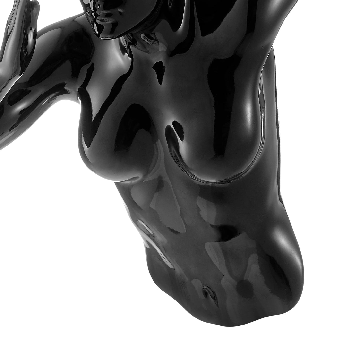 Finesse Decor Black Wall Runner 20" Woman Sculpture 4