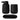 Sono Bathroom Accessory Set Black by blomus