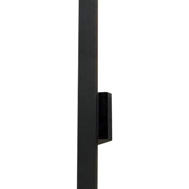 Energy-efficient outdoor wall sconce, Blade 18", 2700K warm white LED, residential porch lighting.