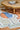 Bleu des Yeux wool rug in Multi, close-up detail