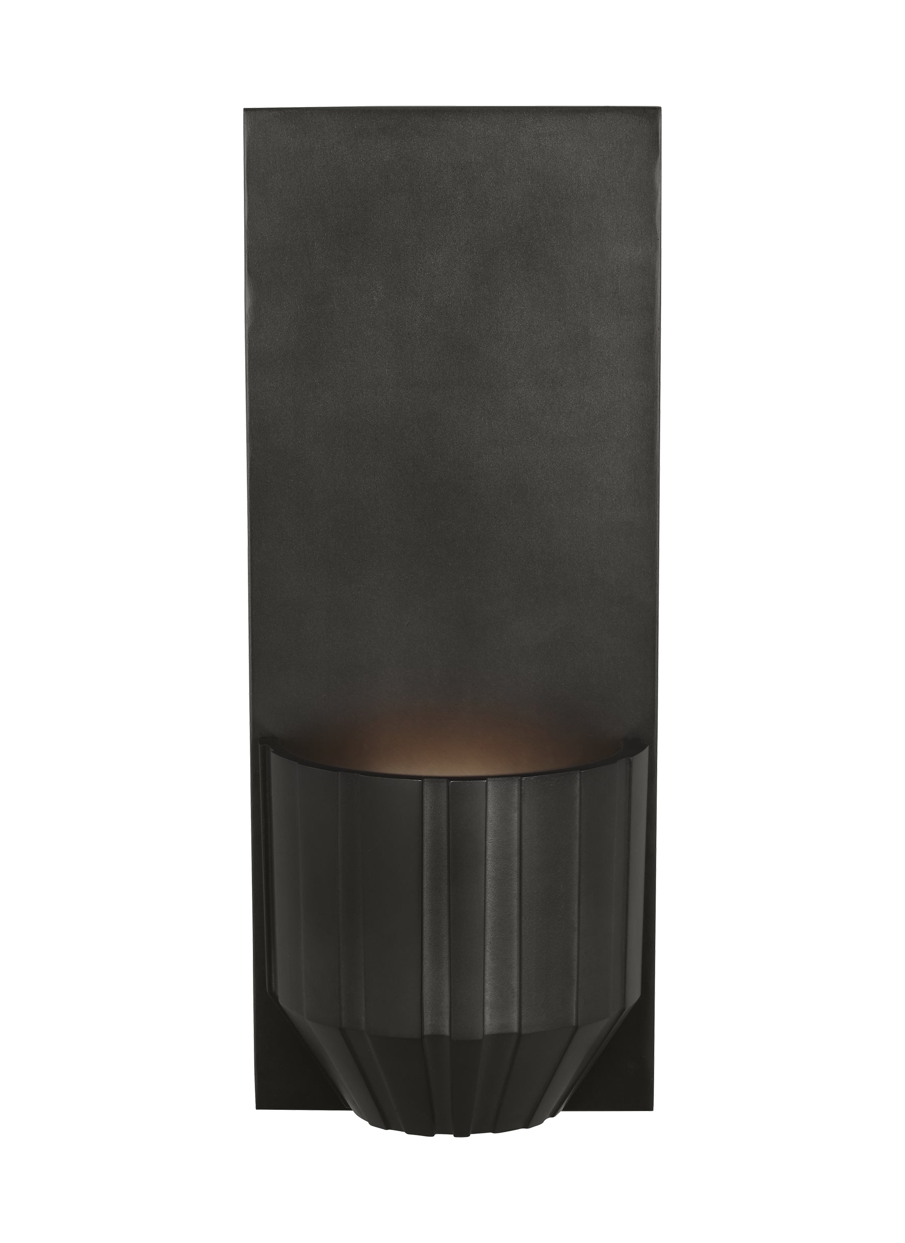 Industrial bronze wall light