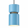 Aspen S17A Pendant Light by B.Lux featuring an Aqua top and matching Aqua shade, designed by Werner Aisslinger