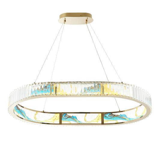 Finesse Decor Boeseman's Colorful Chandelier 1 Tier Squoval 1