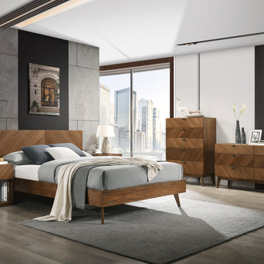 Nova Domus Kamela -Modern Walnut Eastern King Bed