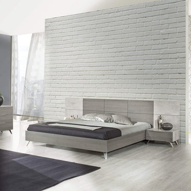Nova Domus Bronx Italian Faux Concrete & Grey Bed