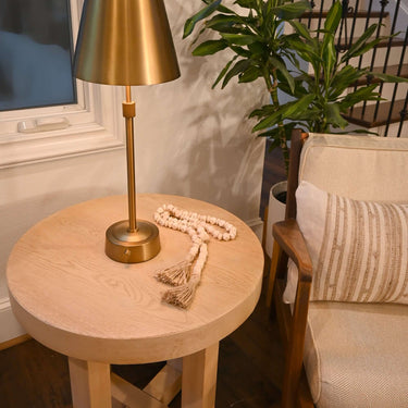 Mini Buffet rechargeable lamp, Antique Brass with Metal Shade – view 4