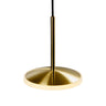 Chrona Dish Horizontal 6 in spun brass pendant light, studio view