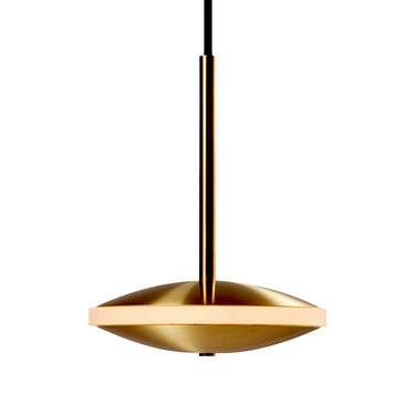 Chrona Dish Horizontal 6 in brass pendant, second angle