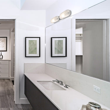 Cabo vanity light, in a bath | Besa Lighting