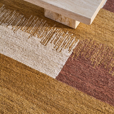 Cala jute rug in Gold, close-up detail