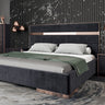 Nova Domus Cartier Black Velvet & Rosegold Bed
