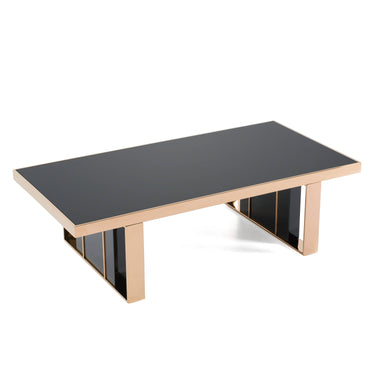 Nova Domus Cartier Black & Rosegold Coffee Table