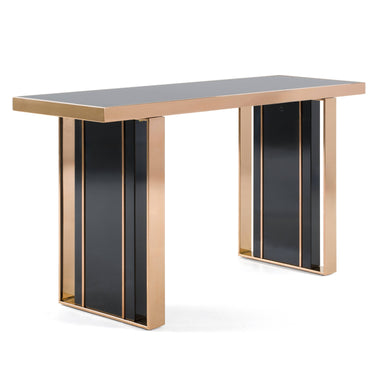 Nova Domus Cartier Black & Rosegold Console Table