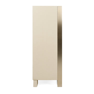Nova Domus Cartier Beige Shagreen & Brushed Brass Chest