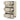 Nova Domus Cartier Beige Shagreen & Brushed Brass Chest