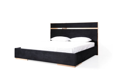 Nova Domus Cartier Black Rose Gold Bed Nightstands