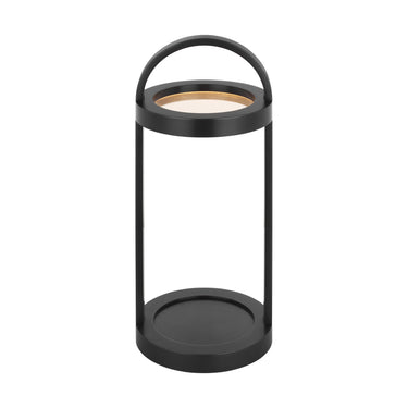 Visual Comfort portable LED table lamp with bronze finish and modern design