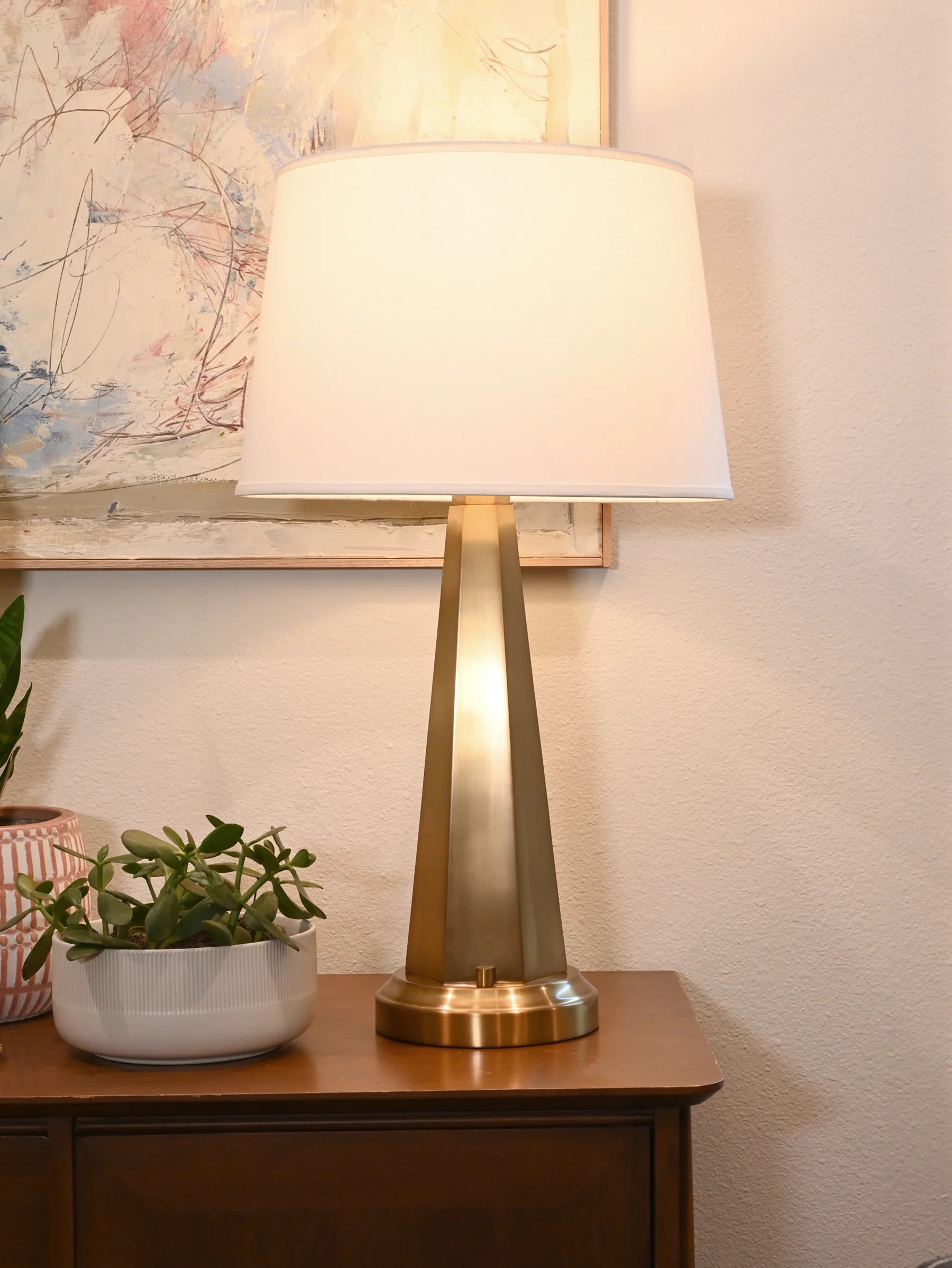able Lamp with Antique Brass Finish