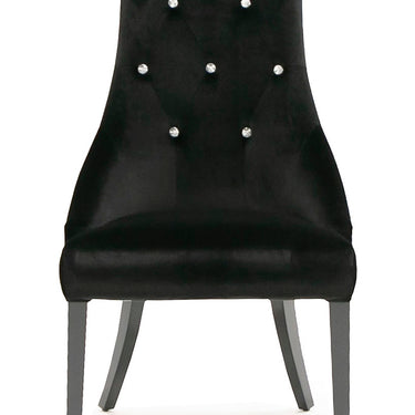 AX Charlotte Black Velour Dining Chair set of 2
