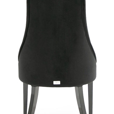 AX Charlotte Black Velour Dining Chair set of 2