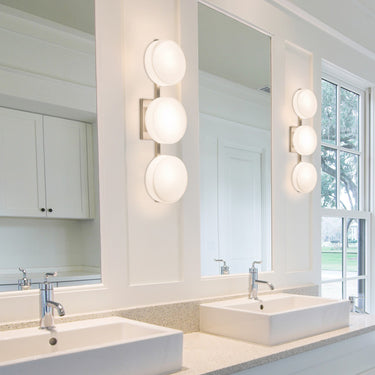 Ciro vanity light, in a bath | Besa Lighting