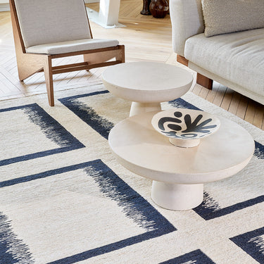 Ciutadella jute rug in Blue, full view