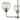 Astoria 23" 3-Light Chandelier - Brushed Nickel by Elk CN280322