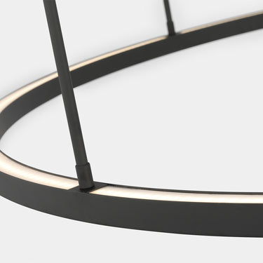 Luxury 48-inch LED ring chandelier by Visual Comfort with 90 CRI for true color rendering in bedrooms