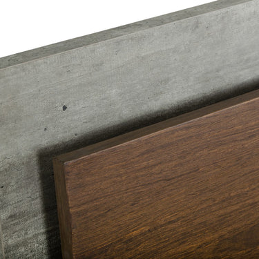 Nova Domus Conner Dark Walnut & Faux Concrete Bedroom Set