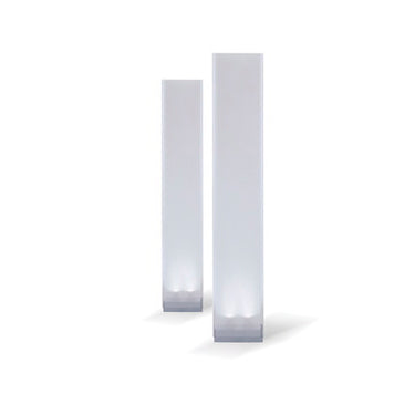Modern Clear LED Floor Lamp with Dimmable Light | Cortina Series by Pablo Designs