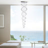 Finesse Decor Crystal Chandelier Double Helix// 7 Light, 73" Hanging Length