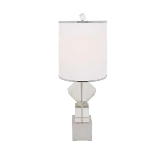 Crystal Cube 1 Light Table Lamp with USB 1
