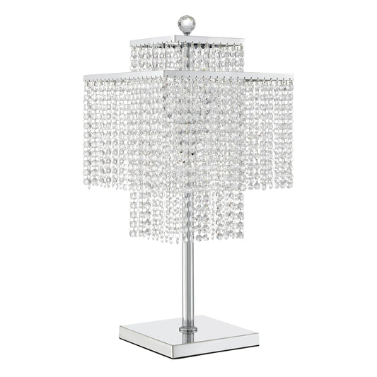 Finesse Decor Crystal Double Crown Square Table Lamp 1