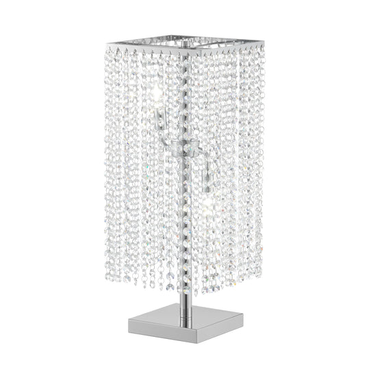 Finesse Decor Crystal Strands 2 Light Table Lamp 1