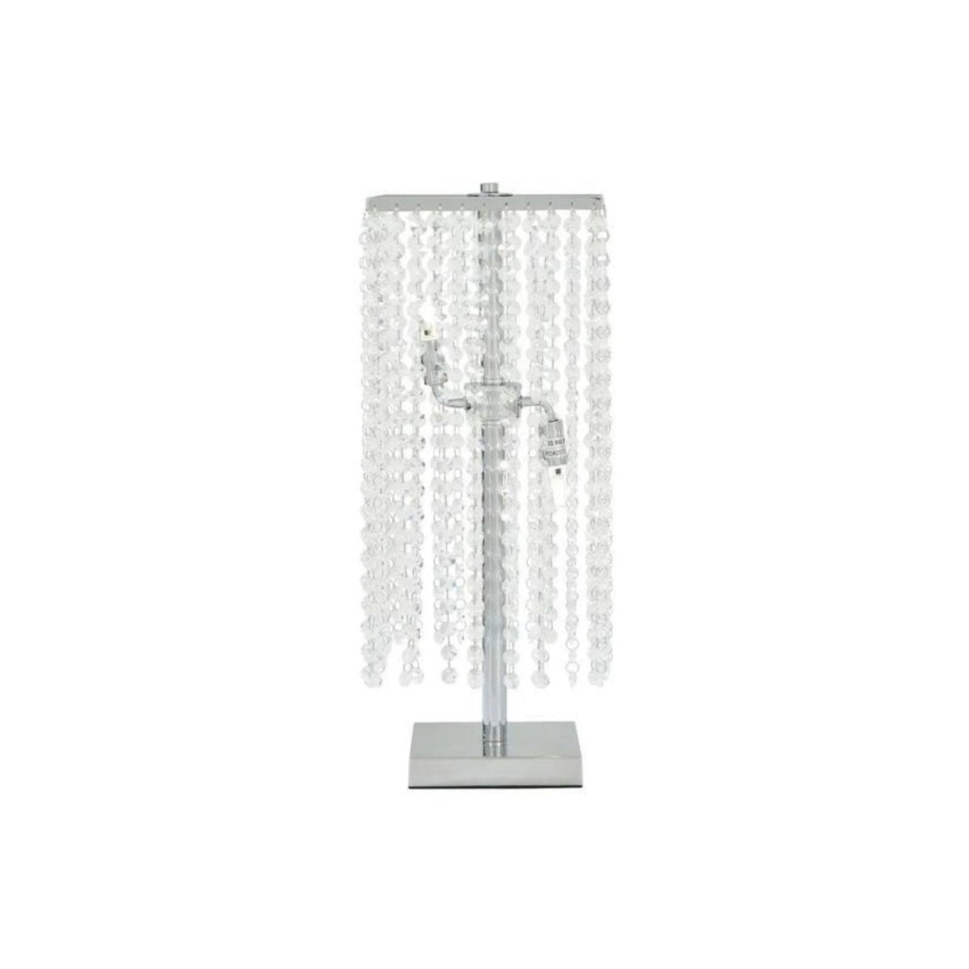 Finesse Decor Crystal Strands 2 Light Table Lamp 3