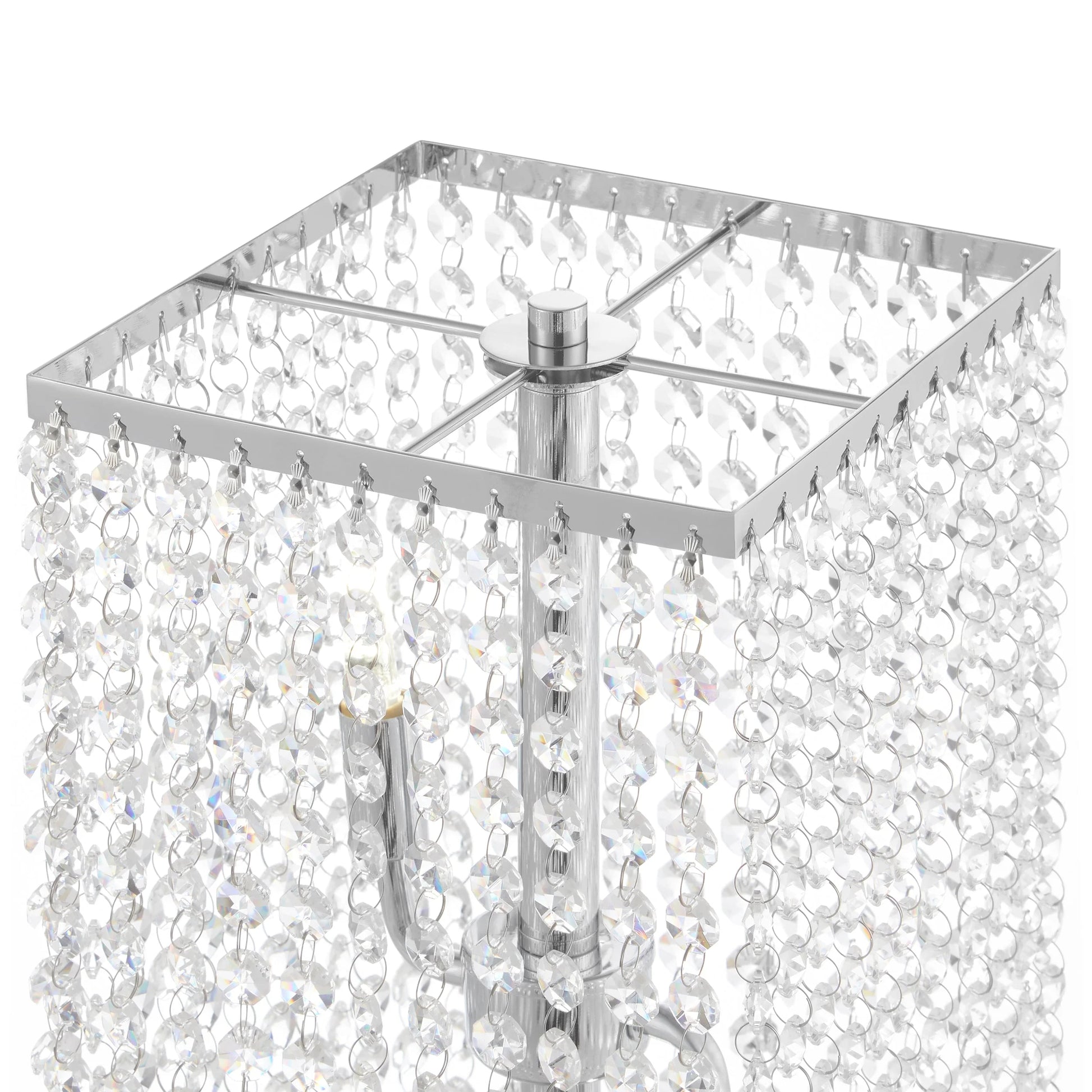 Finesse Decor Crystal Strands 2 Light Table Lamp 5