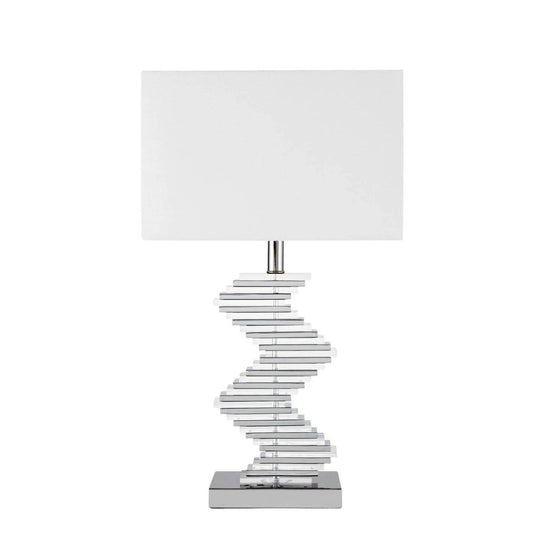 Finesse Decor Crystal Two Tone Paved 1 Light Table Lamp 1