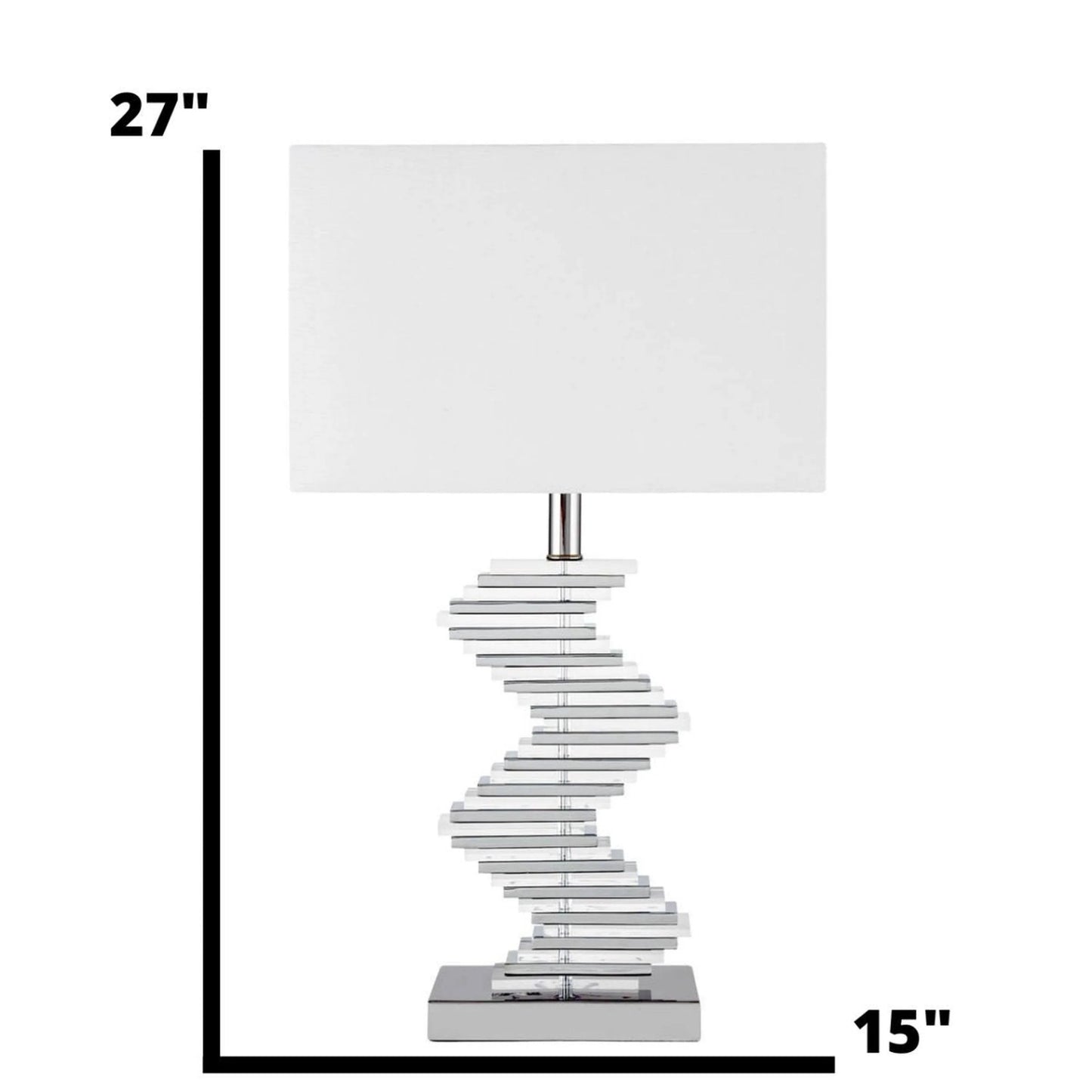 Finesse Decor Crystal Two Tone Paved 1 Light Table Lamp 4