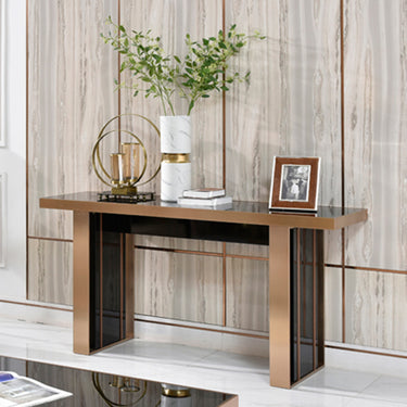 Nova Domus Cartier Black & Rosegold Console Table