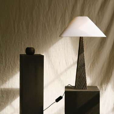 Cubist table lamp in a styled interior, view 2