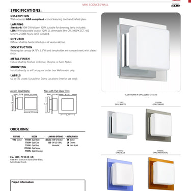 Alex Mini Wall Sconce by Besa