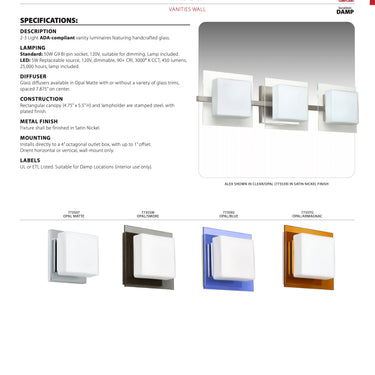Alex Vanity Light by Besa