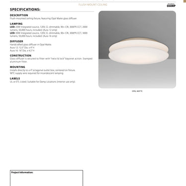 Aura 12 Ceiling Light by Besa