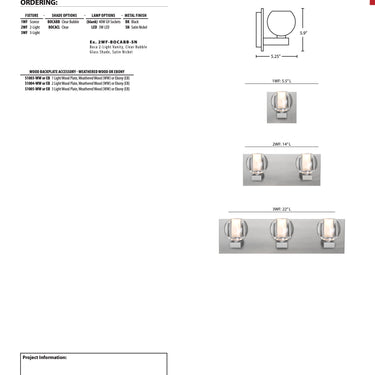 Boca 3-Light LED Vanity by Besa